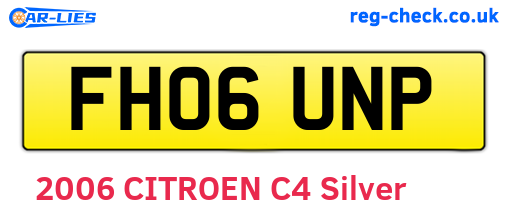 FH06UNP are the vehicle registration plates.