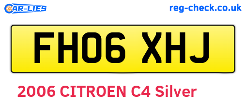 FH06XHJ are the vehicle registration plates.