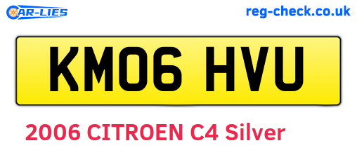 KM06HVU are the vehicle registration plates.