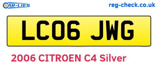 LC06JWG are the vehicle registration plates.