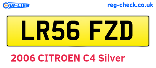 LR56FZD are the vehicle registration plates.