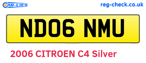 ND06NMU are the vehicle registration plates.