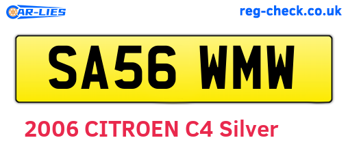 SA56WMW are the vehicle registration plates.