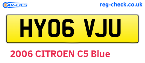 HY06VJU are the vehicle registration plates.