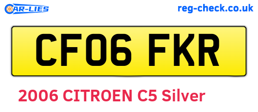 CF06FKR are the vehicle registration plates.