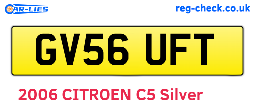 GV56UFT are the vehicle registration plates.