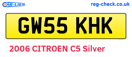 GW55KHK are the vehicle registration plates.