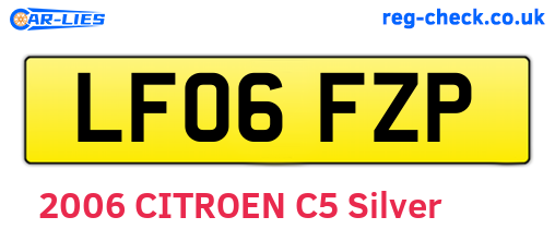 LF06FZP are the vehicle registration plates.