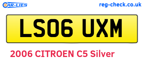 LS06UXM are the vehicle registration plates.