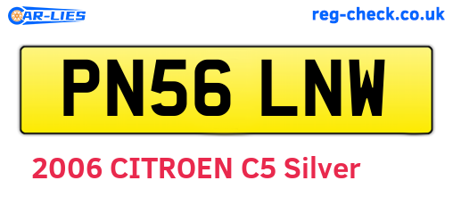 PN56LNW are the vehicle registration plates.