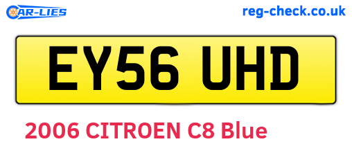 EY56UHD are the vehicle registration plates.