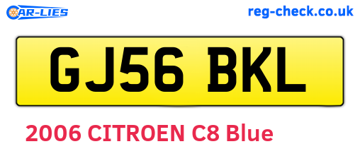 GJ56BKL are the vehicle registration plates.