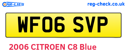 WF06SVP are the vehicle registration plates.