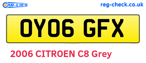 OY06GFX are the vehicle registration plates.
