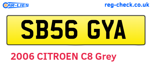 SB56GYA are the vehicle registration plates.