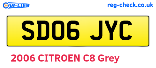 SD06JYC are the vehicle registration plates.