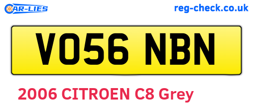 VO56NBN are the vehicle registration plates.