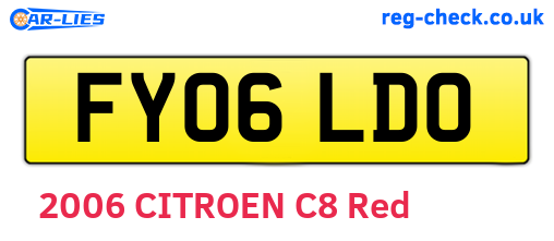 FY06LDO are the vehicle registration plates.