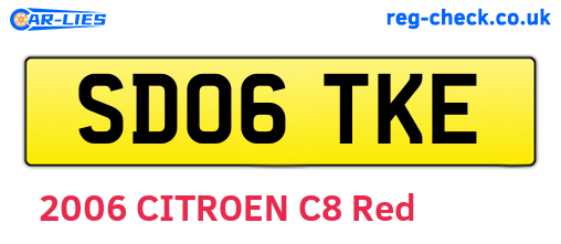SD06TKE are the vehicle registration plates.