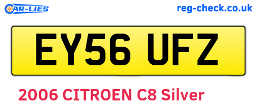 EY56UFZ are the vehicle registration plates.