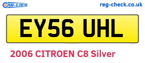 EY56UHL are the vehicle registration plates.