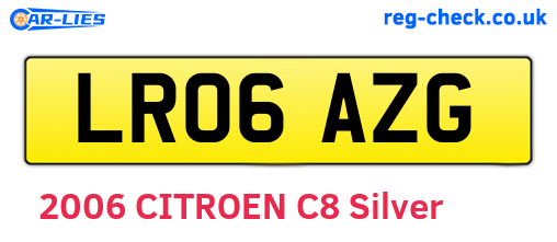 LR06AZG are the vehicle registration plates.