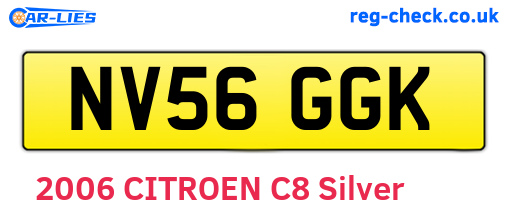 NV56GGK are the vehicle registration plates.