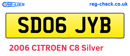 SD06JYB are the vehicle registration plates.