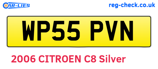 WP55PVN are the vehicle registration plates.