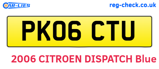 PK06CTU are the vehicle registration plates.
