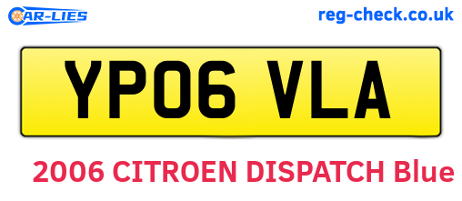 YP06VLA are the vehicle registration plates.