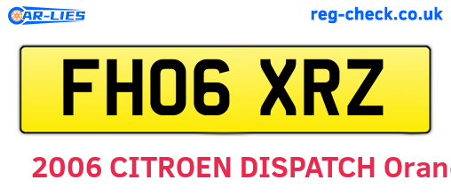 FH06XRZ are the vehicle registration plates.