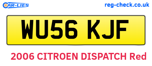 WU56KJF are the vehicle registration plates.