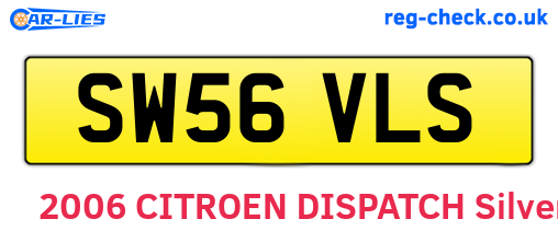 SW56VLS are the vehicle registration plates.