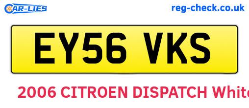 EY56VKS are the vehicle registration plates.