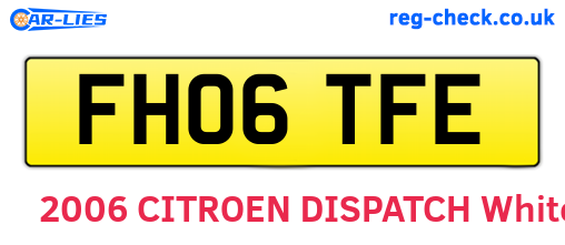FH06TFE are the vehicle registration plates.