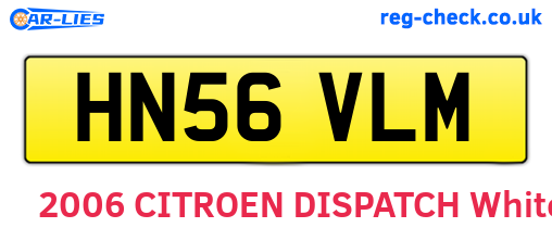 HN56VLM are the vehicle registration plates.