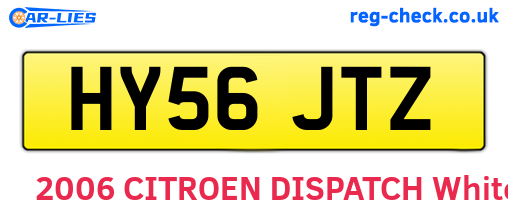 HY56JTZ are the vehicle registration plates.