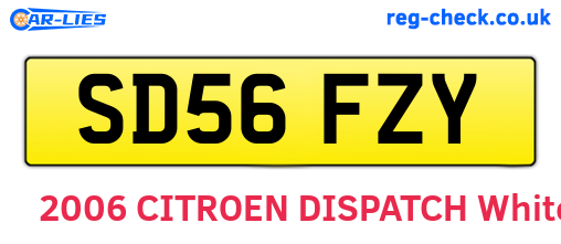 SD56FZY are the vehicle registration plates.