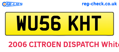 WU56KHT are the vehicle registration plates.
