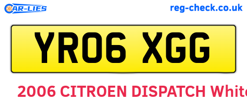 YR06XGG are the vehicle registration plates.