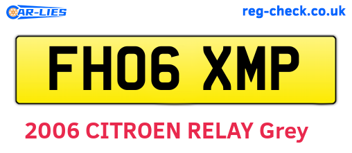 FH06XMP are the vehicle registration plates.