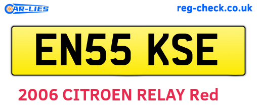 EN55KSE are the vehicle registration plates.