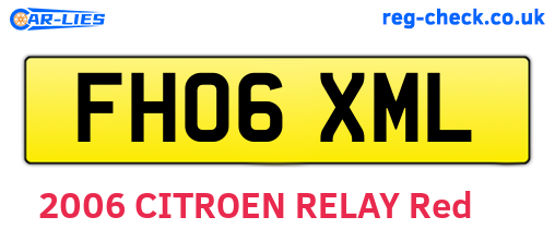 FH06XML are the vehicle registration plates.