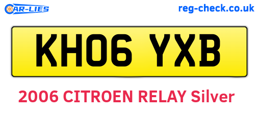 KH06YXB are the vehicle registration plates.