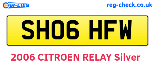SH06HFW are the vehicle registration plates.