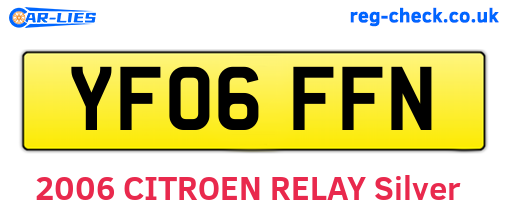 YF06FFN are the vehicle registration plates.