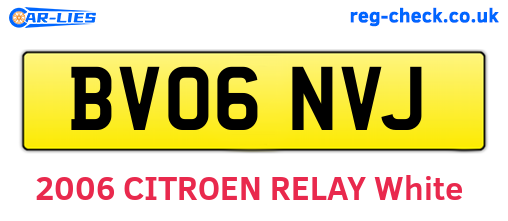 BV06NVJ are the vehicle registration plates.