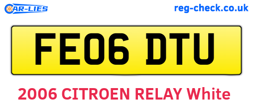FE06DTU are the vehicle registration plates.