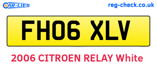 FH06XLV are the vehicle registration plates.